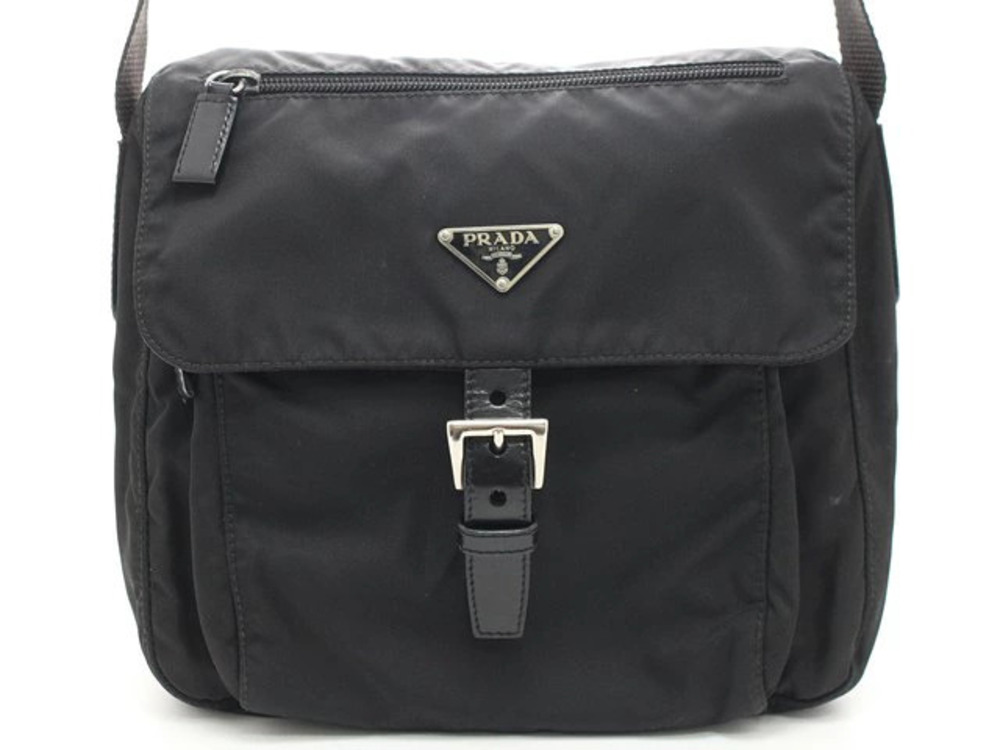 Prada Tessuto Shoulder Bag Black
